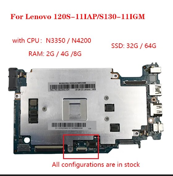  120S-11IAP/S130-11IGM Ʈ  CPU n3350 / n4200 RAM: 4G / 8G SSD: 32G 64G 100% ׽Ʈ ۾
